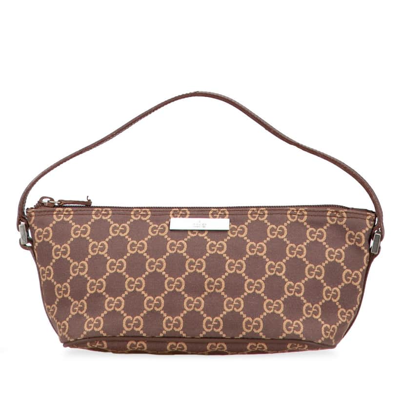 Gucci GG Canvas Boat Brown Canvas Fair condition - Front View