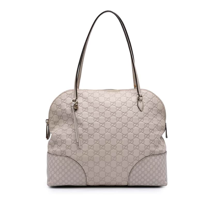 Gucci Medium Guccissima Bree Dome Tote White Leather Good condition - Front View