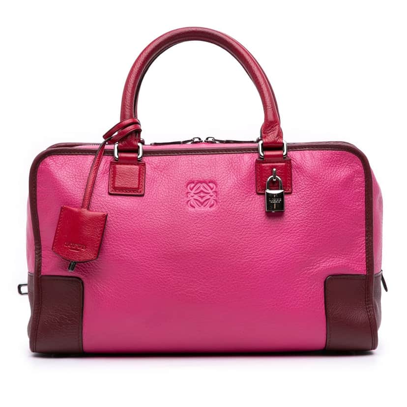 Loewe Tricolor Goatskin Amazona 36 Pink Leather Good condition - Front View