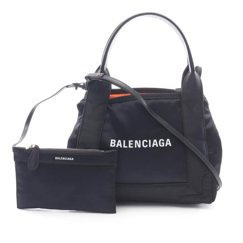 Balenciaga Nylon Navy Cabas Tote XS Black Good condition - Front View