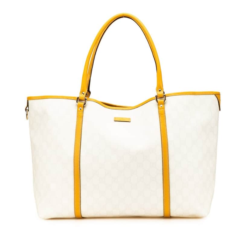 Gucci Medium GG Supreme Joy Tote White Canvas Good condition - Front View