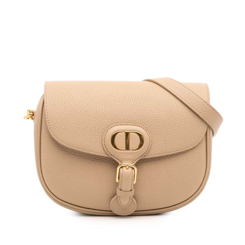 Dior Medium Grained Calfskin Bobby Crossbody Brown Leather Good condition - Front View