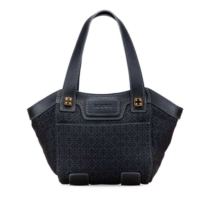 Loewe Anagram Canvas Tote Black Canvas Very good condition - Front View