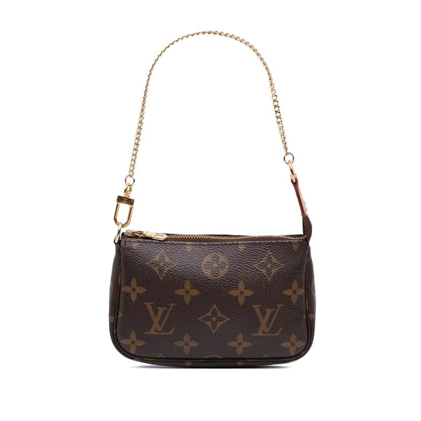 Louis Vuitton Monogram Mini Pochette Accessoires Brown Canvas Good condition - Front View