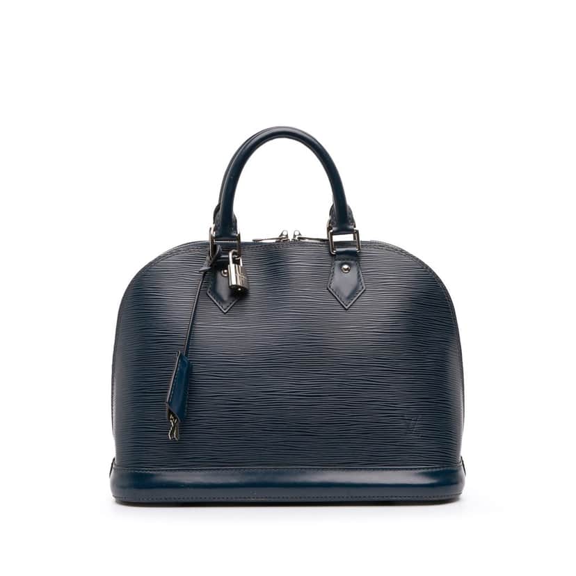 Louis Vuitton Epi Alma PM Blue Leather Good condition - Front View