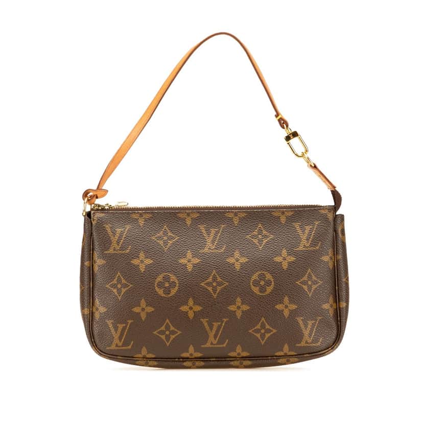 Louis Vuitton Monogram Pochette Accessoires Brown Canvas Good condition - Front View