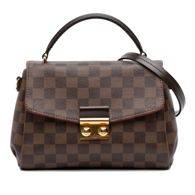 Louis Vuitton Damier Ebene Croisette Brown Canvas Good condition - Front View