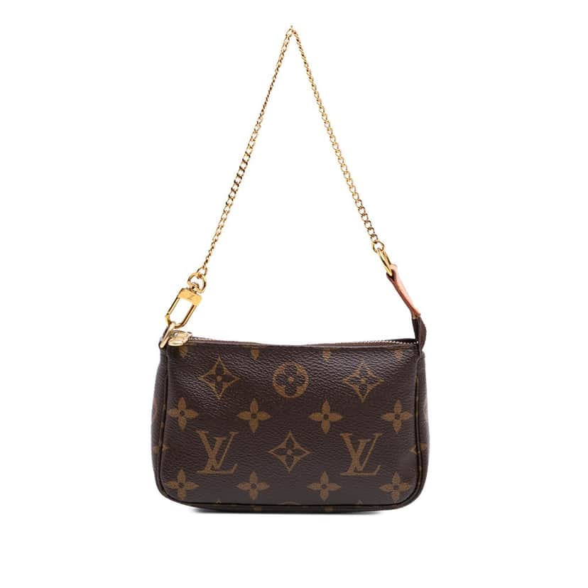 Louis Vuitton Monogram Mini Pochette Accessoires Brown Canvas Good condition - Front View