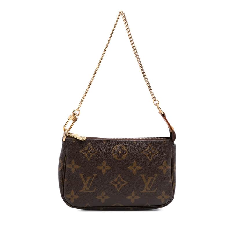 Louis Vuitton Monogram Mini Pochette Accessoires Brown Canvas Good condition - Front View