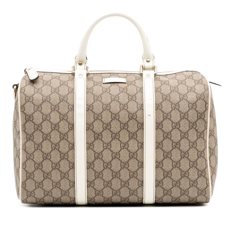 Gucci Medium GG Supreme Joy Boston Bag Brown Canvas Good condition - Front View