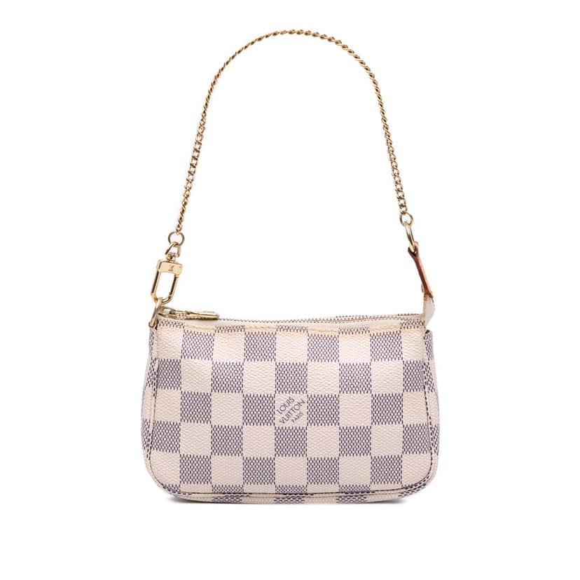 Louis Vuitton Damier Azur Mini Pochette Accessoires White Canvas Good condition - Front View