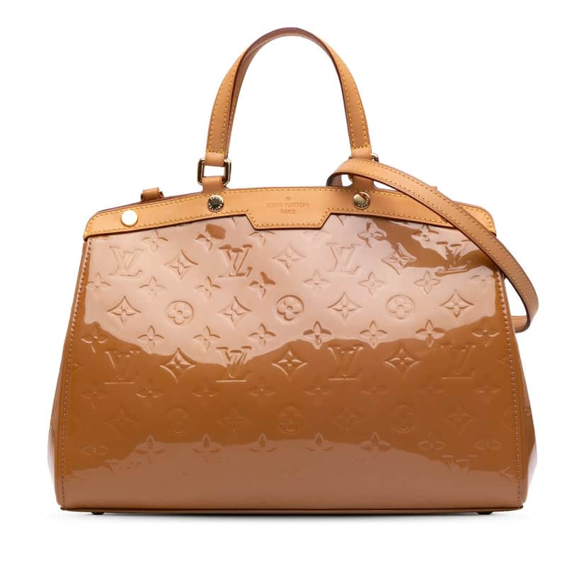 Louis Vuitton Monogram Vernis Brea MM Brown Leather Good condition - Front View