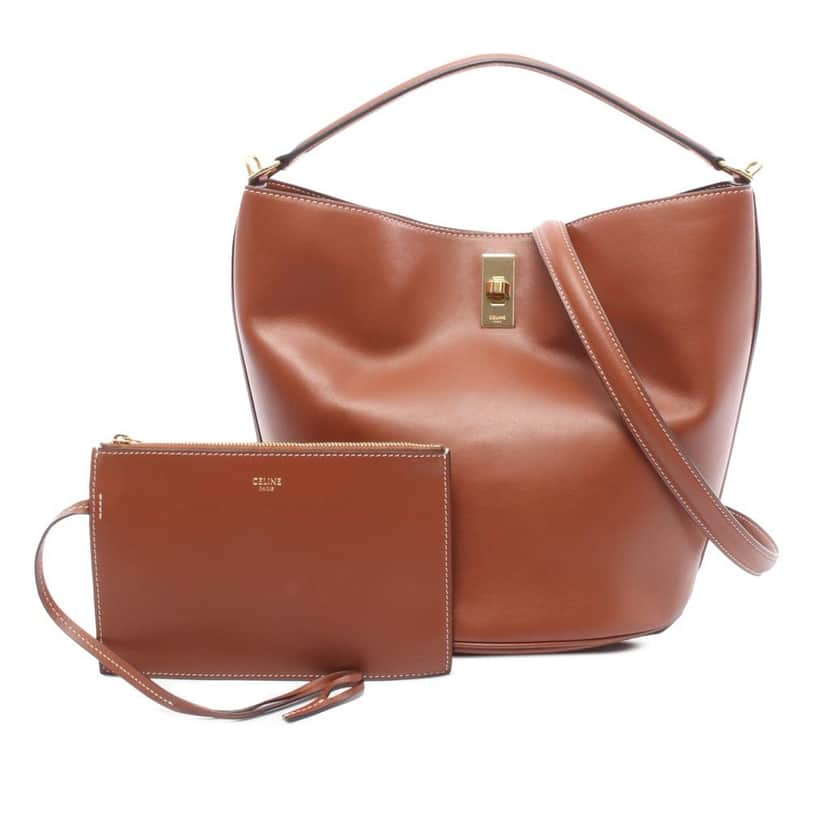 Celine Leather Teen Bucket 16 Brown Leather Good condition - Front View