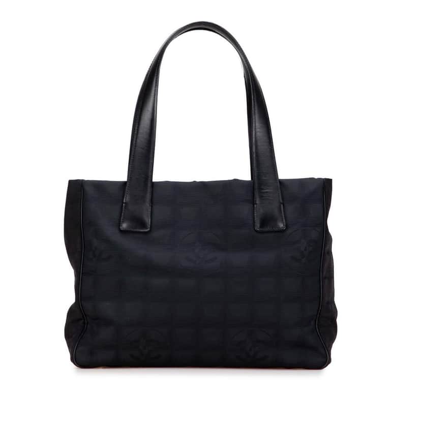 Chanel Nylon New Travel Line Tote Black Good condition - Front View