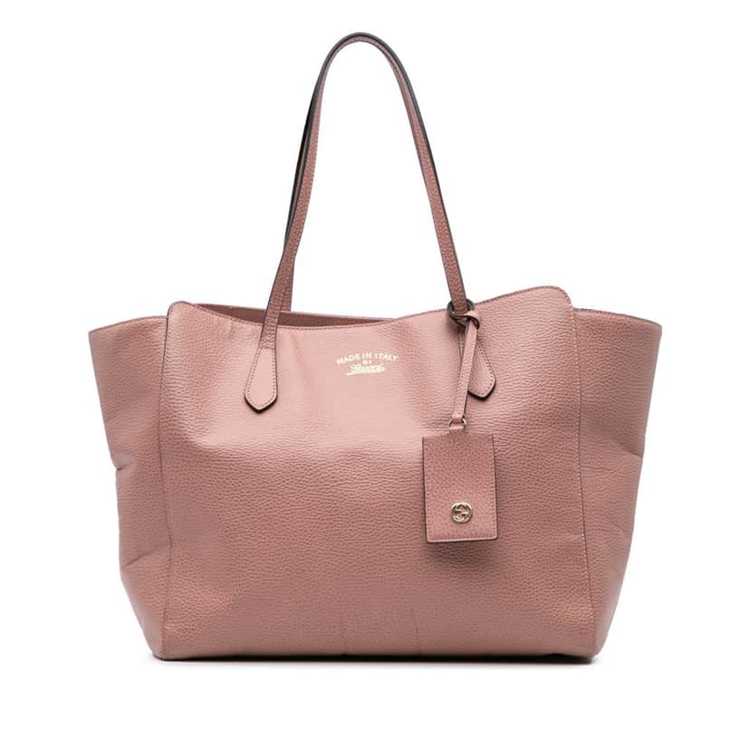 Gucci Medium Leather Swing Tote Pink Leather Good condition - Front View