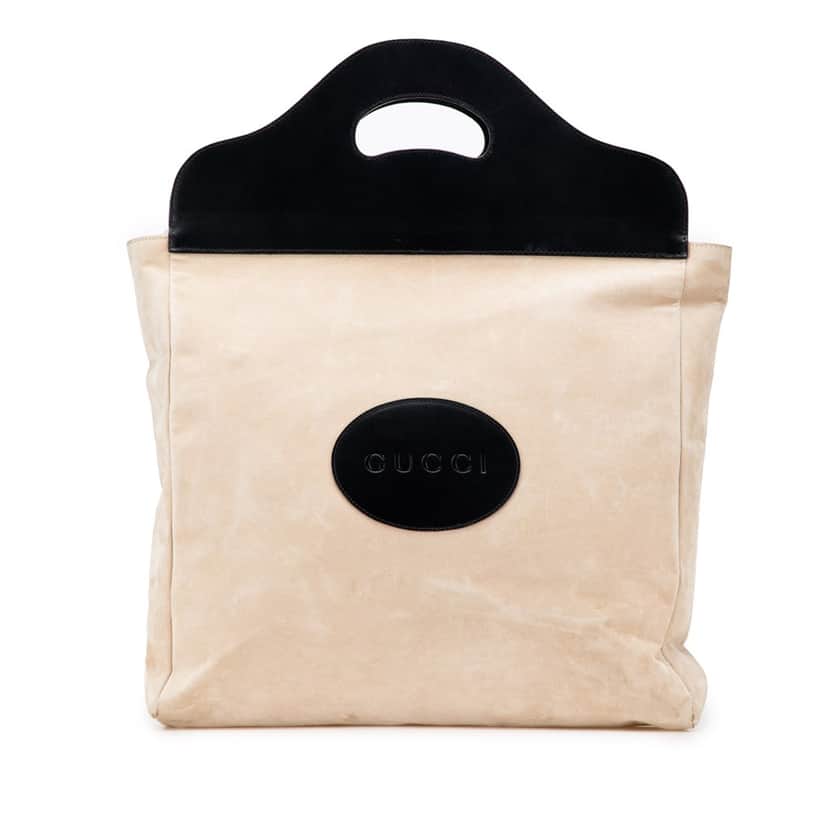 Gucci Suede Tote Brown Leather Good condition - Front View