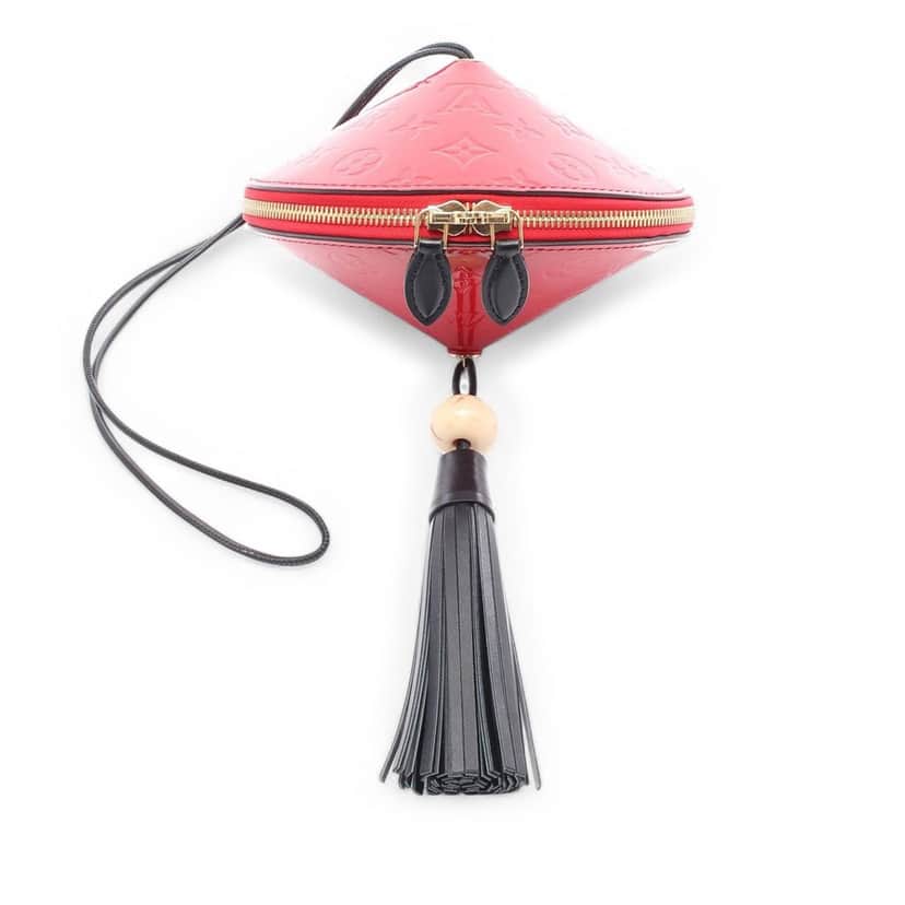 Louis Vuitton Monogram Vernis Toupie Red Leather Good condition - Front View