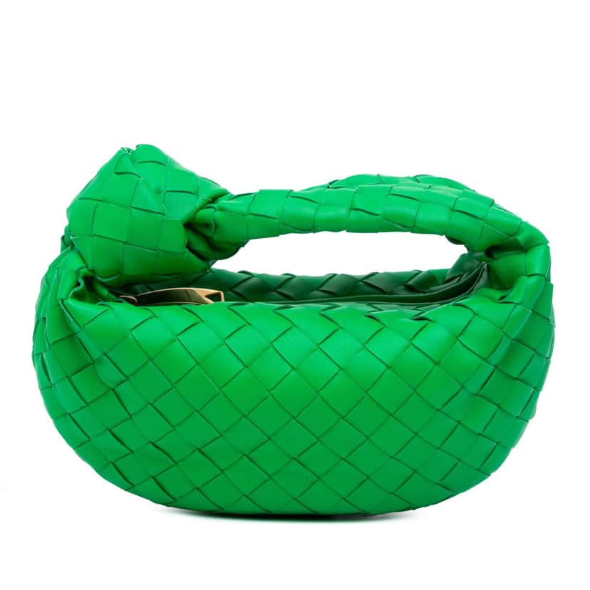 Bottega Veneta Mini Nappa Intrecciato Jodie Green Leather Good condition - Front View