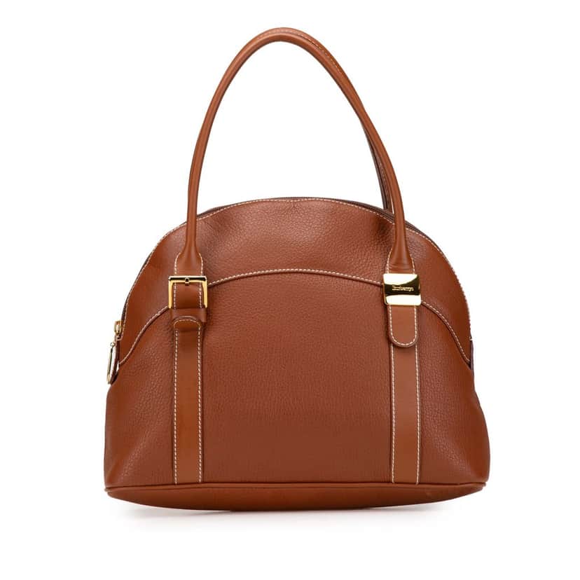 Burberry Leather Handbag Brown Leather Good condition - Front View