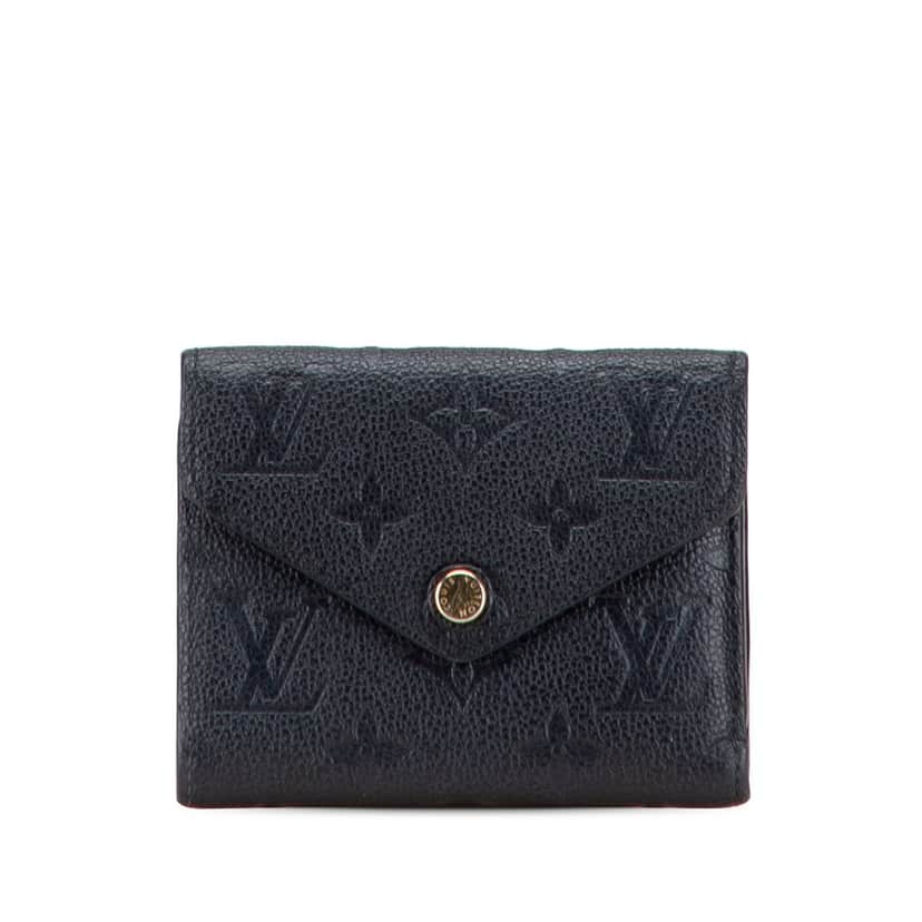 Louis Vuitton Monogram Empreinte Victorine Wallet Black Leather Good condition - Front View