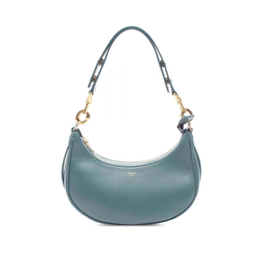 Celine Medium Calfskin Ava Shoulder Bag Blue Leather Good condition - Front View