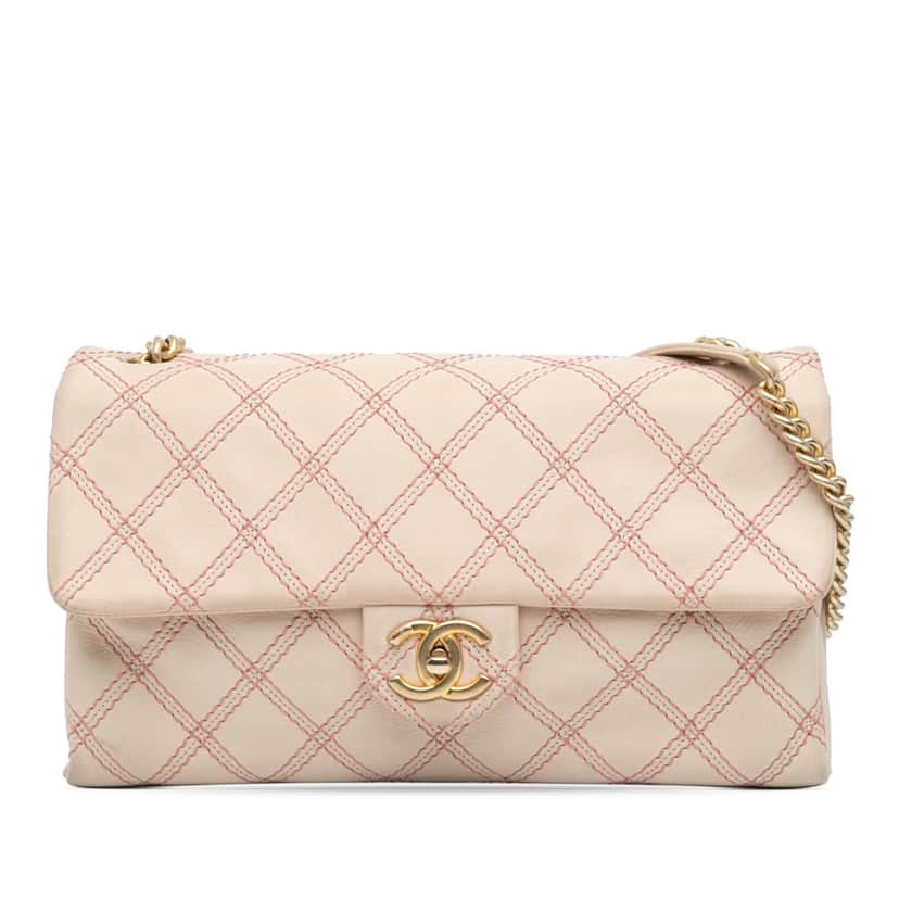 Chanel Jumbo Quilted Calfskin Triple Stitched Flap Brown Leather Good condition - Front View