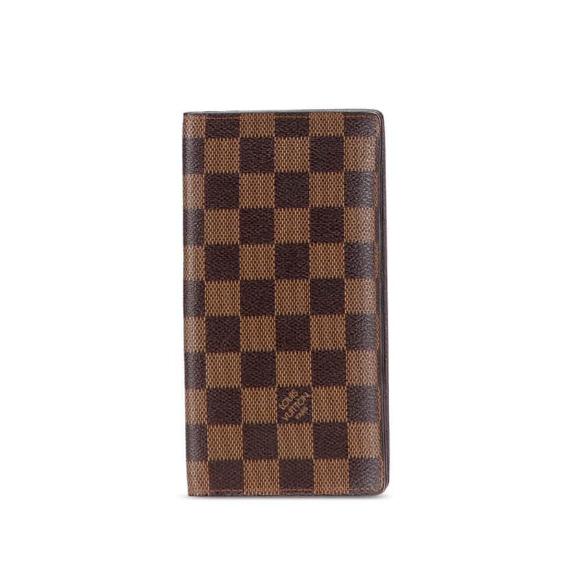 Louis Vuitton Damier Ebene Brazza Wallet Brown Canvas Good condition - Front View