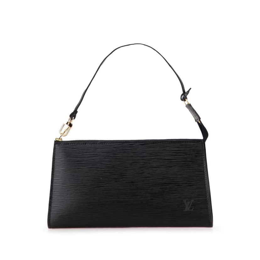Louis Vuitton Epi Pochette Accessoires Black Leather Good condition - Front View