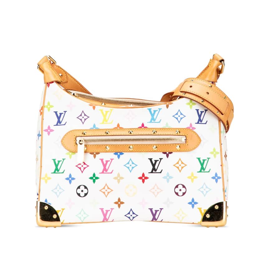 Louis Vuitton Monogram Multicolore Boulogne White Canvas Very good condition - Front View