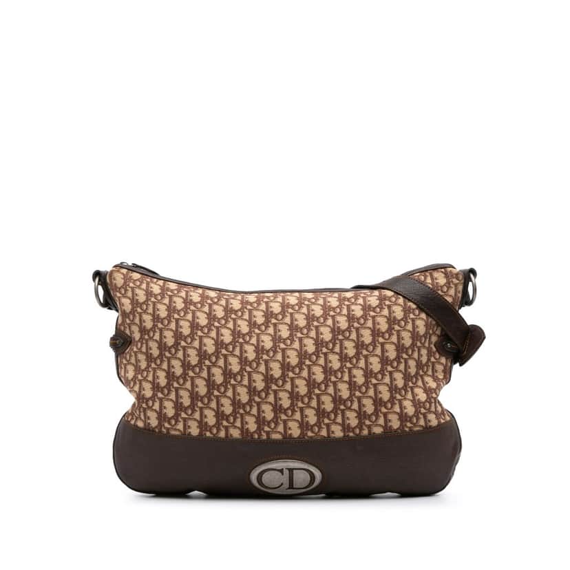 Dior Oblique Canvas Crossbody Brown Canvas Good condition - Front View