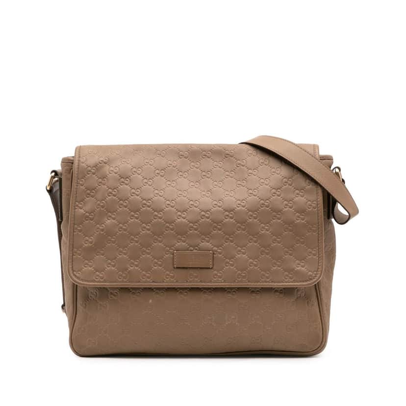 Gucci Guccissima Crossbody Brown Leather Good condition - Front View