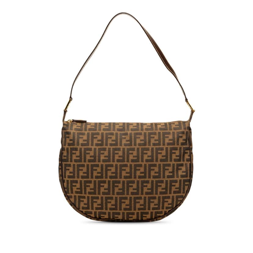 Fendi Zucca Canvas Hobo Brown Canvas Good condition - Front View
