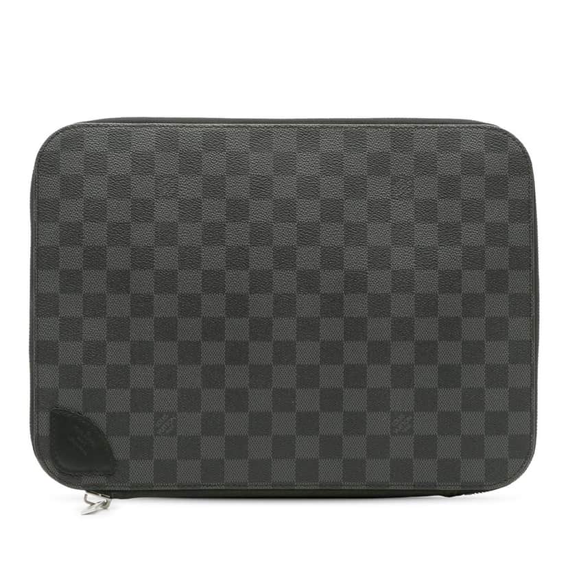 Louis Vuitton Damier Graphite Horizon Laptop Sleeve Black Canvas Good condition - Front View