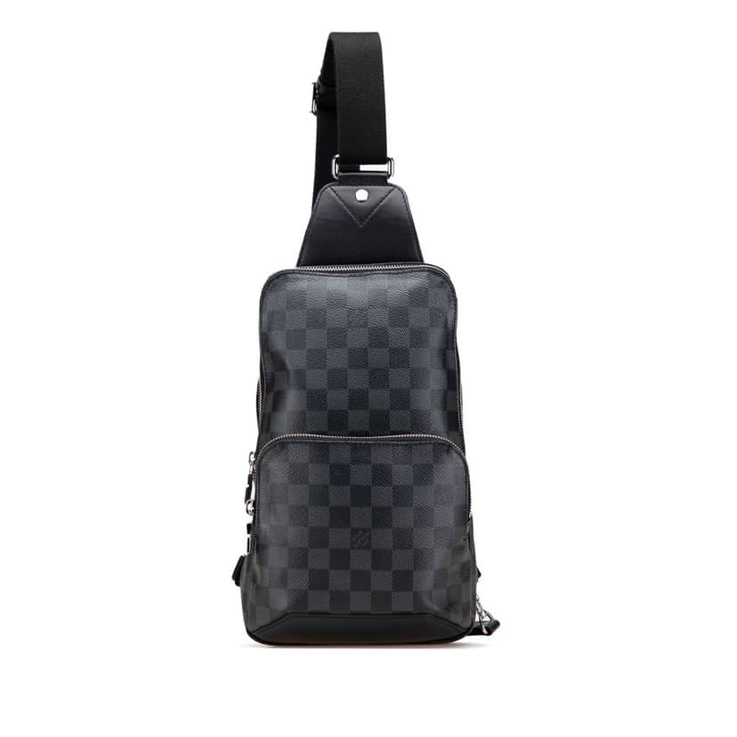 Louis Vuitton Damier Graphite Avenue Sling Black Canvas Fair condition - Front View