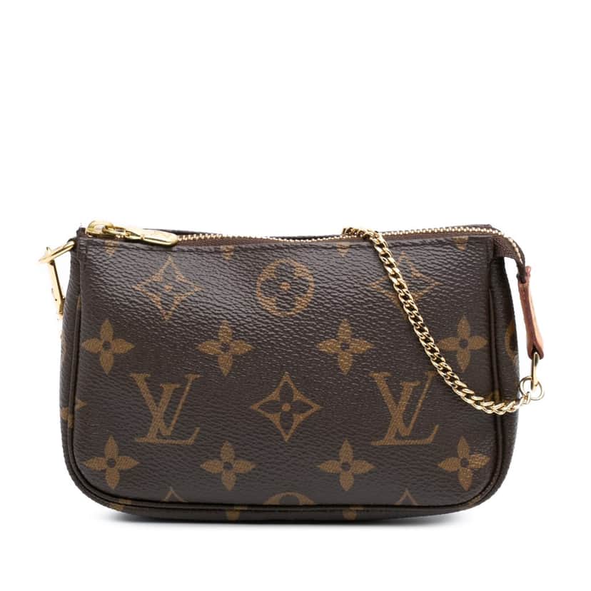 Louis Vuitton Monogram Mini Pochette Accessoires Brown Canvas Good condition - Front View