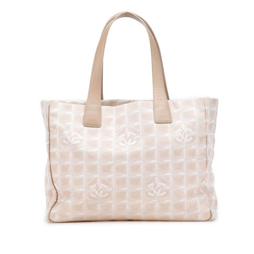 Chanel New Travel Line Nylon Tote Brown Good condition - Front View