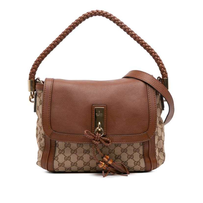 Gucci GG Canvas Bella Satchel Brown Canvas Good condition - Front View