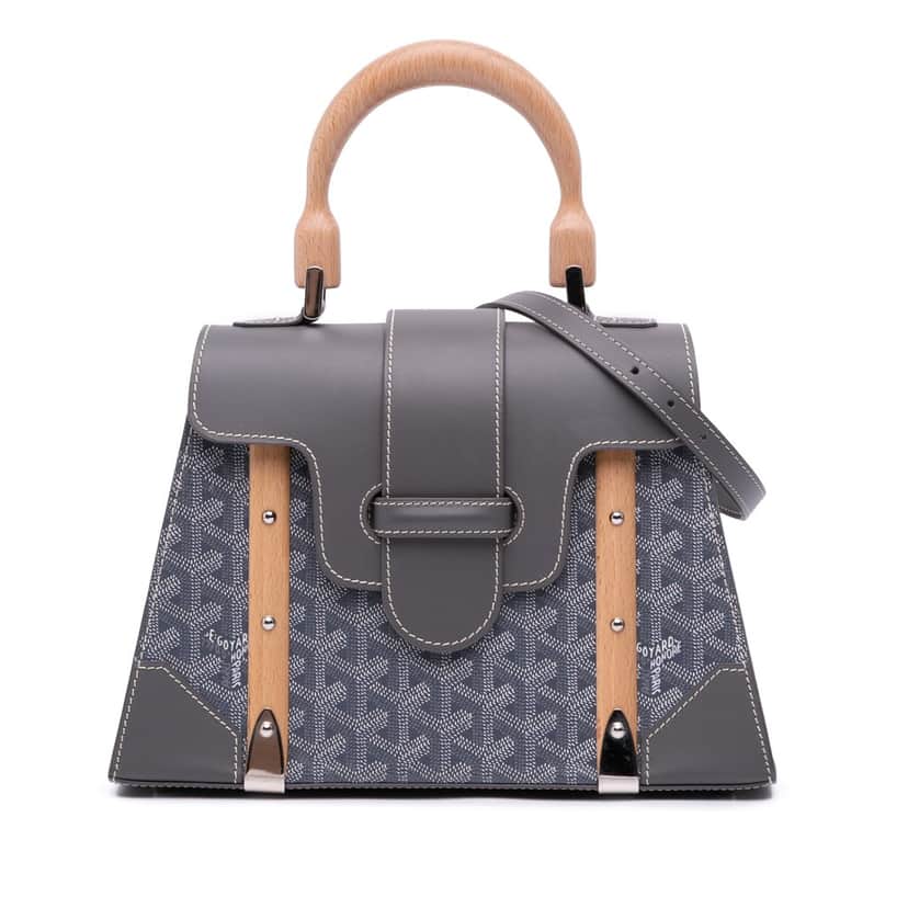 Goyard Goyardine Saigon Structured PM Grey Canvas Good condition - Front View