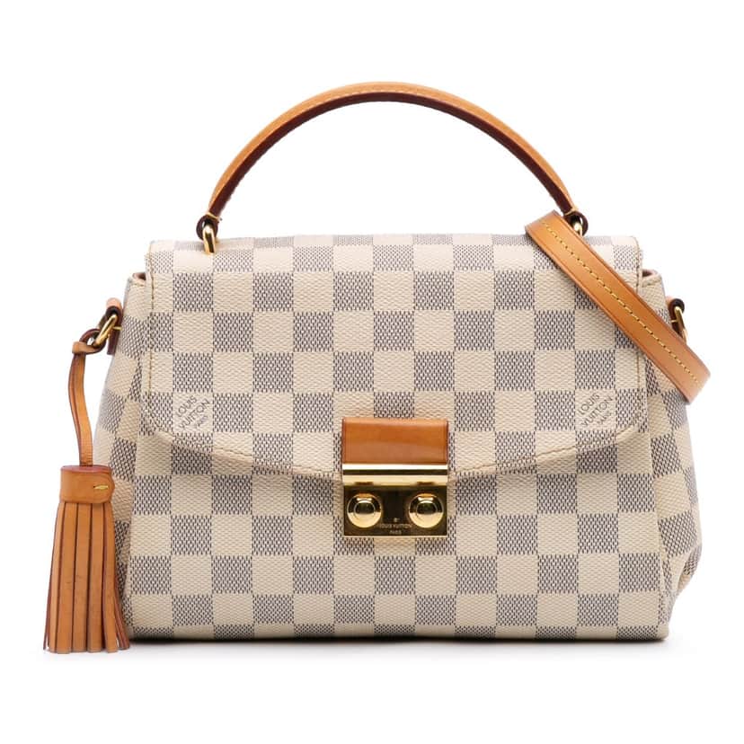 Louis Vuitton Damier Azur Croisette White Canvas Good condition - Front View