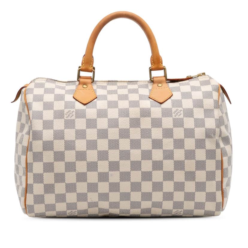 Louis Vuitton Damier Azur Speedy 30 White Canvas Good condition - Front View