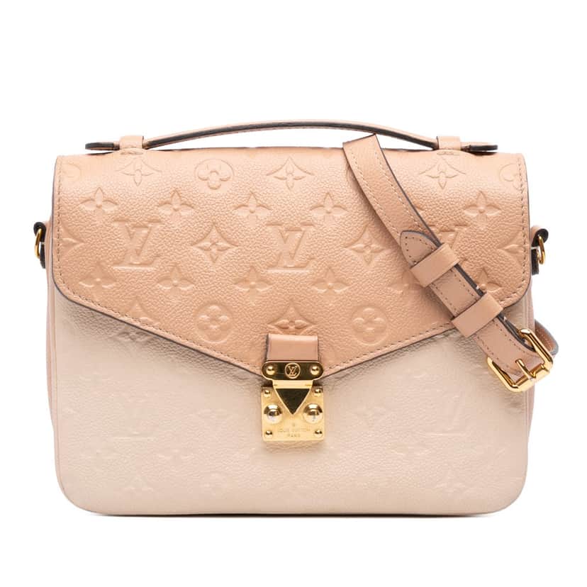 Louis Vuitton Bicolor Monogram Empreinte Pochette Metis Brown Leather Good condition - Front View