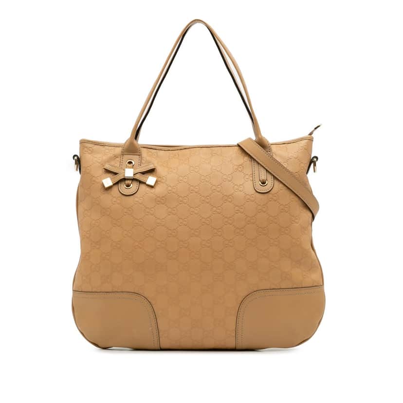 Gucci Guccissima Princy Satchel Brown Leather Good condition - Front View