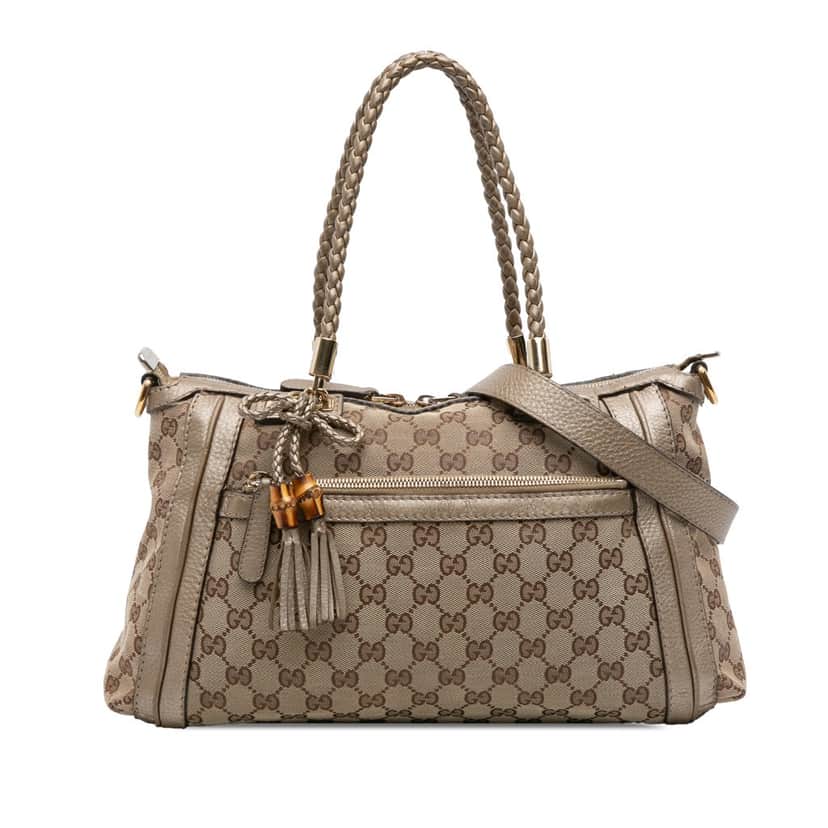 Gucci GG Canvas Bella Satchel Brown Canvas Good condition - Front View