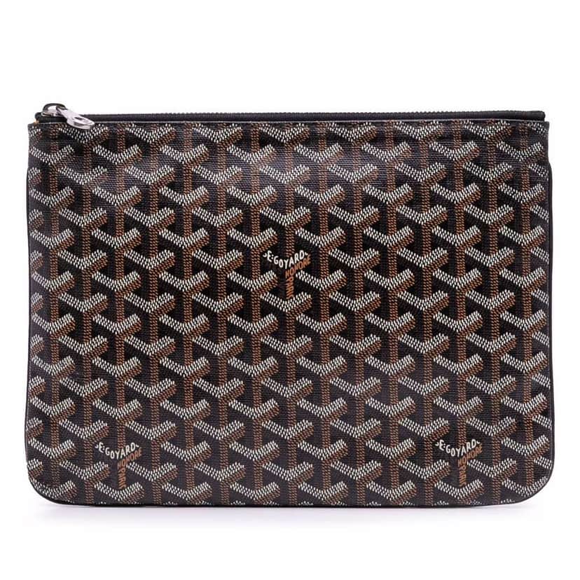 Goyard Goyardine Senat MM Black Canvas Good condition - Front View