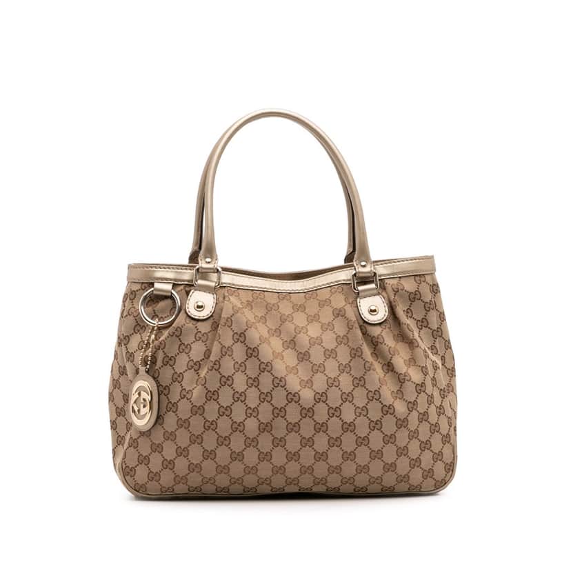 Gucci GG Canvas Sukey Tote Brown Canvas Fair condition - Front View
