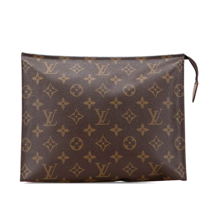 Louis Vuitton Monogram Toiletry Pouch 26 Brown Canvas Good condition - Front View