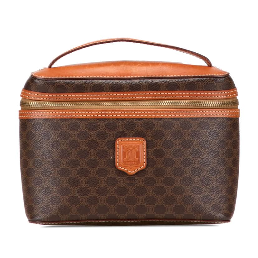 Celine Macadam Coated Canvas Vanity Bag Brown Canvas Good condition - Front View