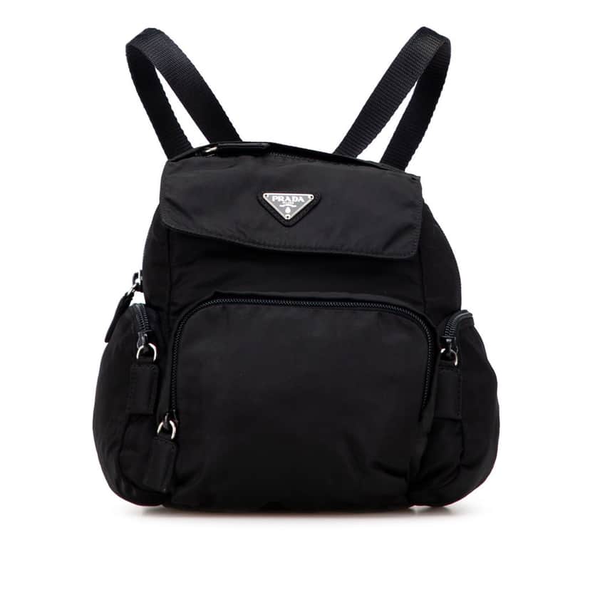 Prada Mini Tessuto Backpack Black Good condition - Front View