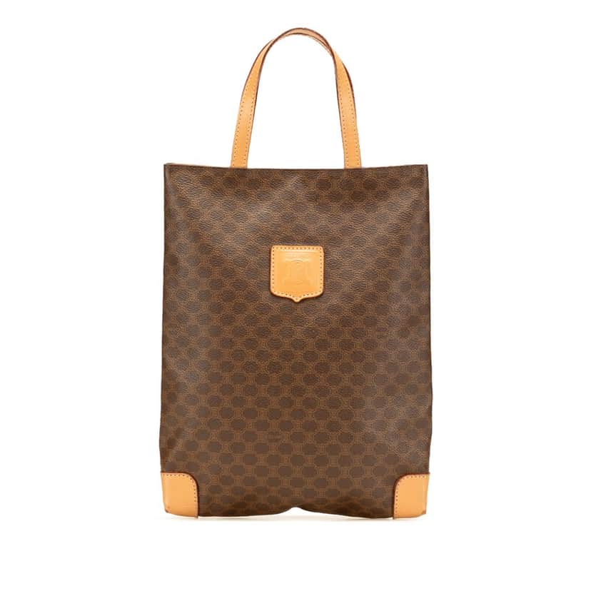 Celine Macadam Coated Canvas Tote Brown Canvas Good condition - Front View