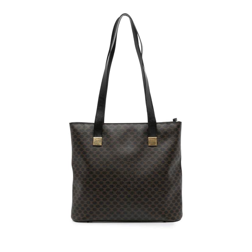 Celine Macadam Coated Canvas Tote Brown Canvas Good condition - Front View